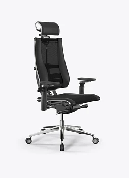 Кресло Метта Y 4D Free B2-14D/2012505 (сетка TS YM93 черная/экокожа Infinity Easy Clean черная)