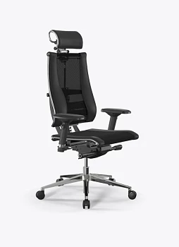 Кресло Метта Y 4D Free B2-14D/0015404 (сетка TS YM93 черная/экокожа Infinity Easy Clean черная)