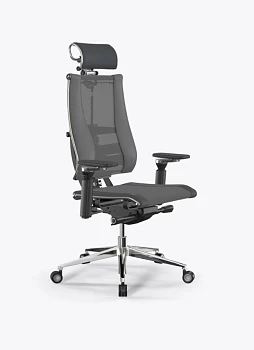 Кресло Метта Y 4D Free B2-14D/2992505 (сетка TS YM93 серая/экокожа Infinity Easy Clean темно-серая)