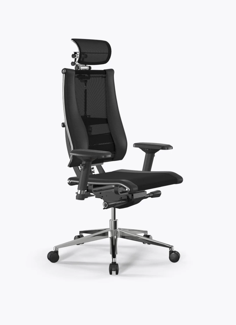 Кресло Метта Y 4D Free B2-14D/0018404 (сетка TS YM93 черная/экокожа Infinity Easy Clean черная)