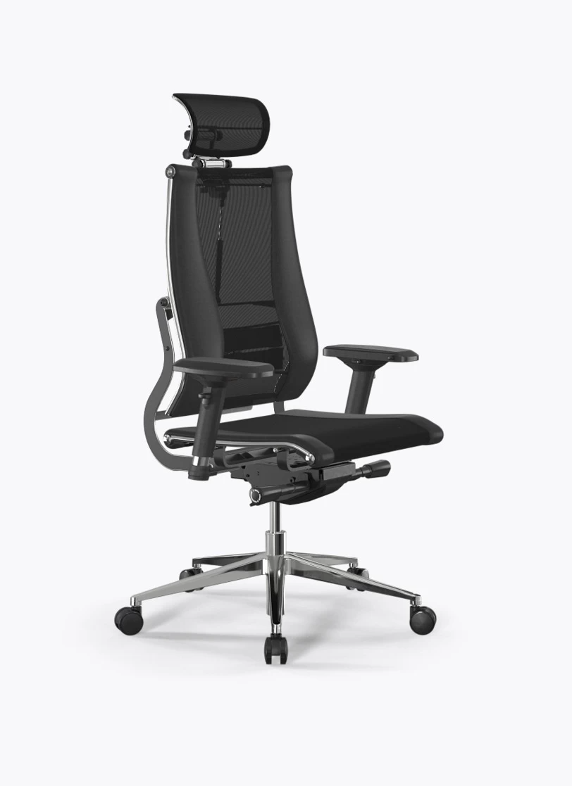 Кресло Метта Y 2D Move B2-14D/0017404 (сетка TS YM93 черная/экокожа Infinity Easy Clean черная)