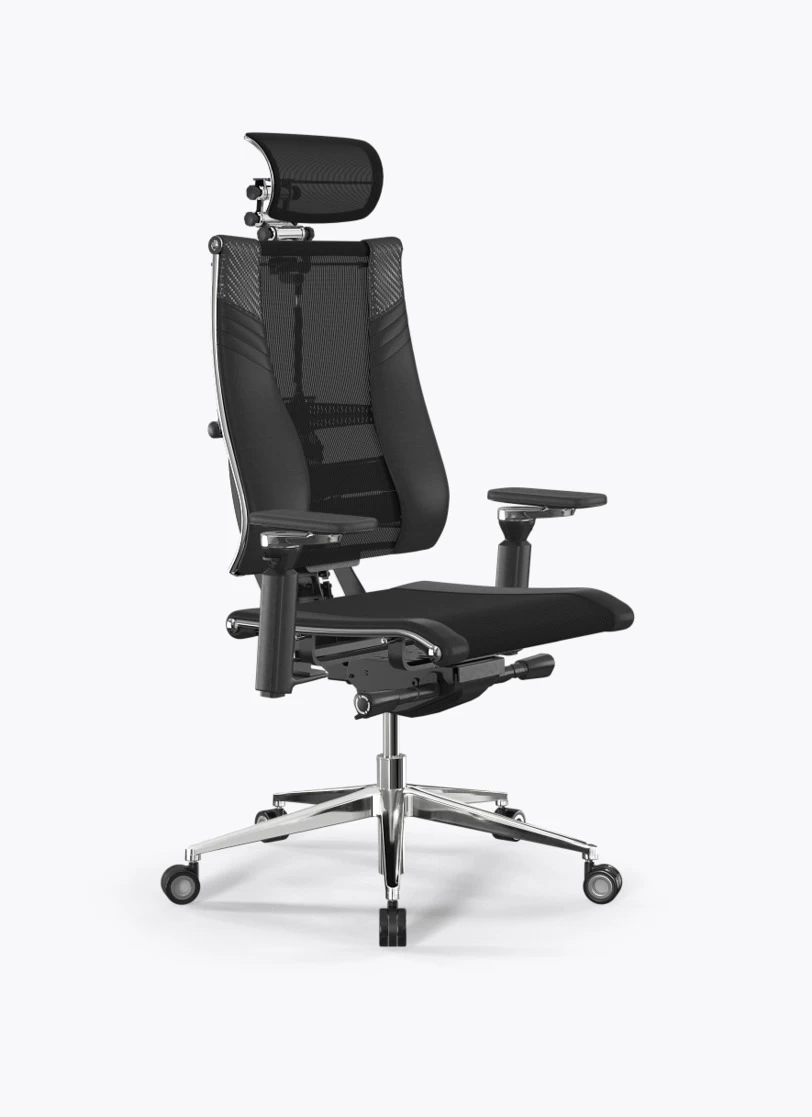 Кресло Метта Y 4D Triumph L2-15D/0017803 (сетка TS YM93 черная/экокожа Infinity Easy Clean черная)