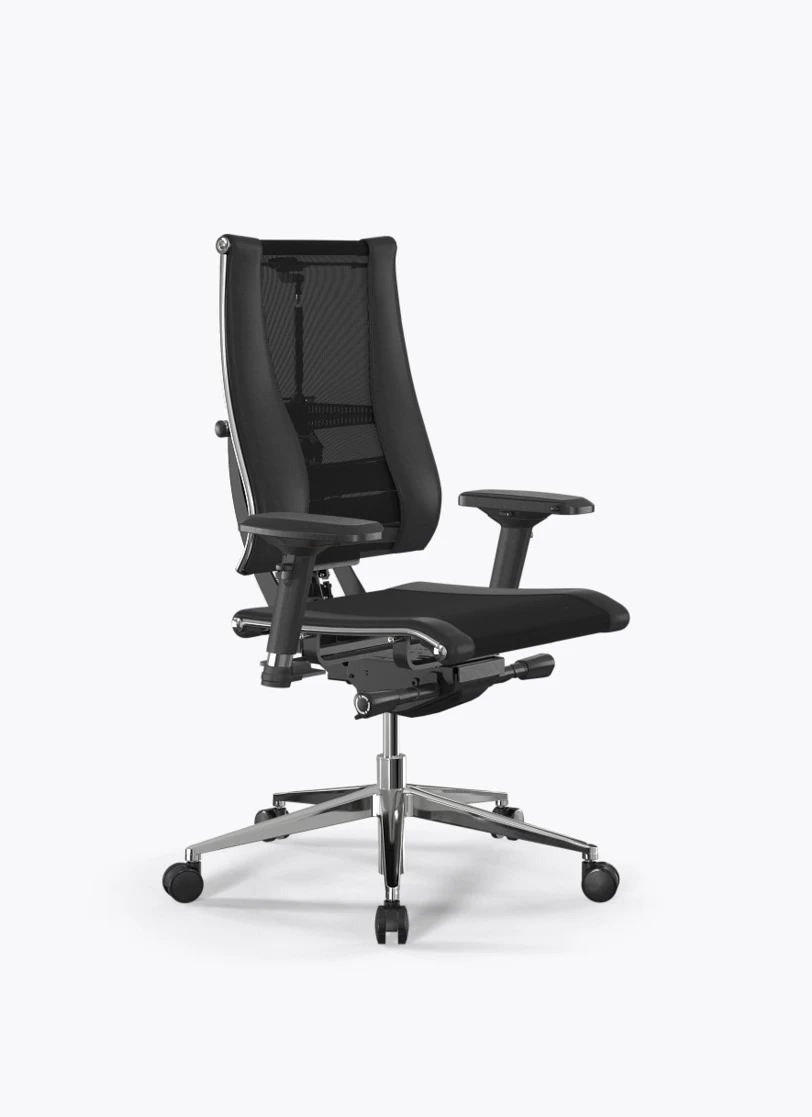 Кресло Метта Y 4D Triumph B2-14D/0016404 (сетка TS YM93 черная/экокожа Infinity Easy Clean черная)