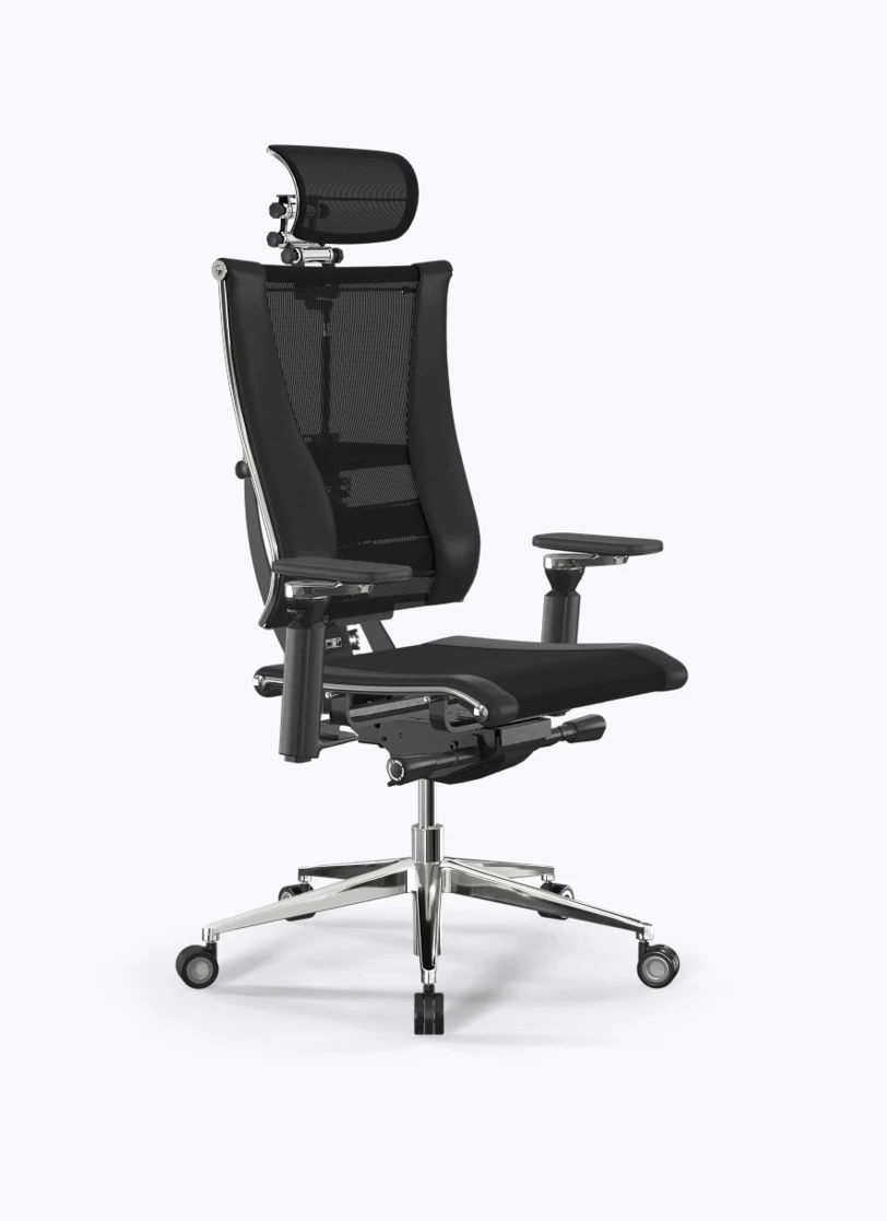 Кресло Метта Y 4D Free B2-57D/1011235 (сетка TS YM93 черная/экокожа Infinity Easy Clean черная)