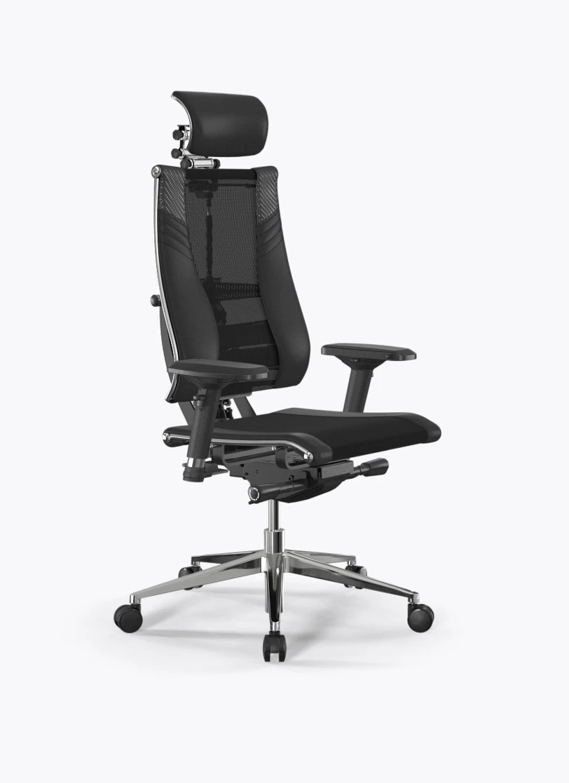 Кресло Метта Y 4D Triumph B2-15D/0017602 (сетка TS YM93 черная/экокожа Infinity Easy Clean черная)