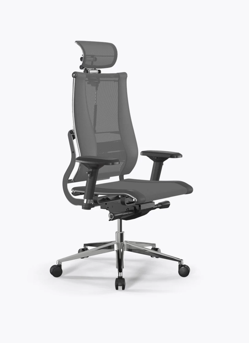 Кресло Метта Y 2D Move B2-14D/0997404 (сетка TS YM93 серая/экокожа Infinity Easy Clean серая)
